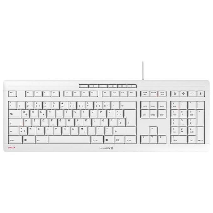 Cherry STREAM Tastiera Usb Qwertz Tedesco Bianco