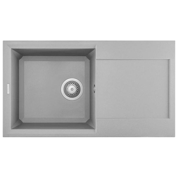 Elleci LMY29079 EASY 290 Lavello Metaltek Grigio Alluminio da Incasso Gocciolatoio Reversibile 1 Vasca 78x43,5cm