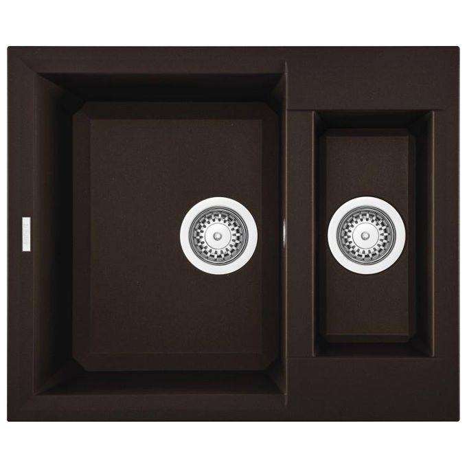 Elleci LMY15078 Easy 150 Lavello Metaltek 2 Vasche 60 cm Espresso