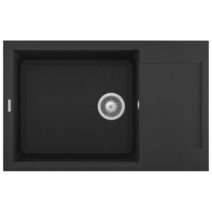 Elleci LGY31040 Easy 310 Lavello Granitek Gocciolatoio reversibile 1 Vasca  78 cm Nero