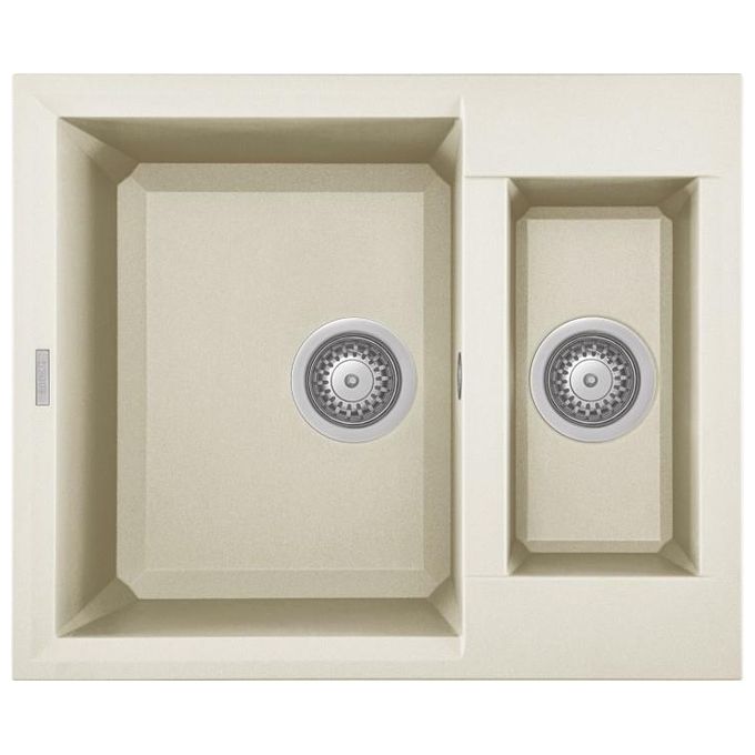 Elleci LGY15062 Easy 150 Lavello Granitek 1 Vasca e mezza 60 cm Bianco antico