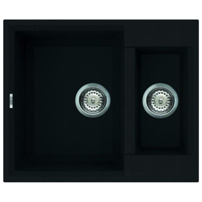 Elleci LGY15040 Easy 150 Lavello Granitek gocciolatoio reversibile 1 Vasca e mezza 60 cm Nero