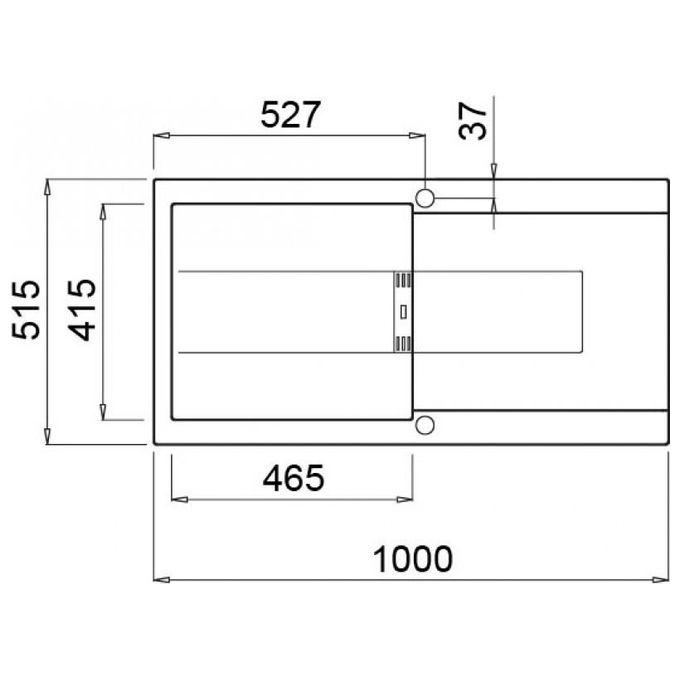 ELLECI LMI48073SMT Smart 480 Lavello metaltek gocciolatoio 1 Vasca 100 cm Titanio