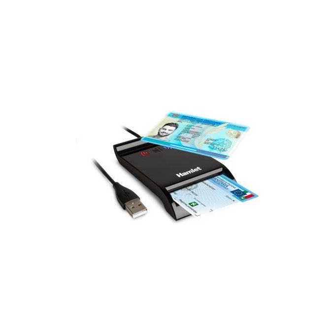 Hamlet HUSCR-NFC Lettore Smart Card USB e Wireless NFC