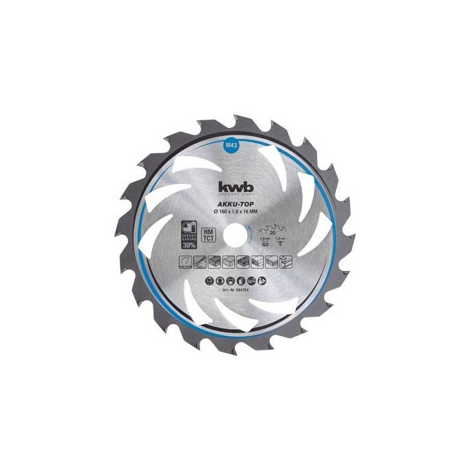 Kwb Lama Legno D.165X16 Mm - 20 Denti Energy Saving