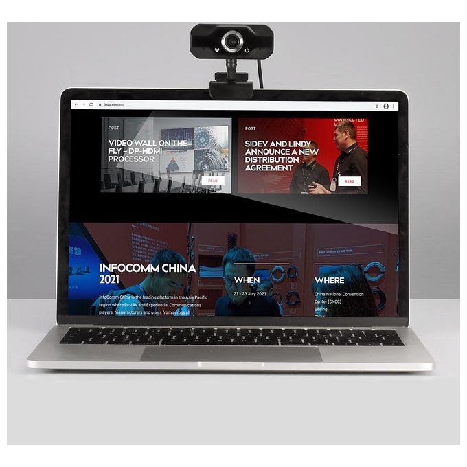Lindy 43300 Webcam Full Hd 1080p con Microfono