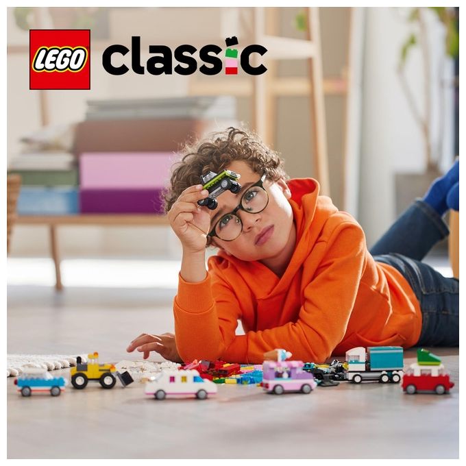 LEGO Classic 11036 Veicoli Creativi, Modellini di Auto in Mattoncini, Macchine Giocattolo per Bambini e Bambine 5+ Anni