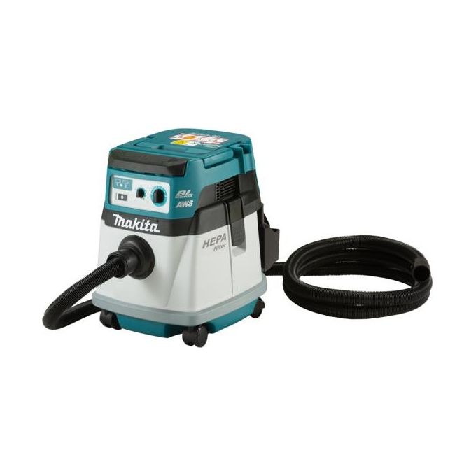 Makita Dvc157Lzx3 Aspiratore 18Vx2 15L Bl - Aws - Dry Silent (Batteria Non Inclusa)