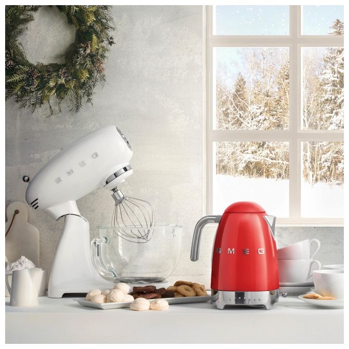 Smeg KLF04RDEU Estetica 50's Style Bollitore Elettrico a Temperatura Variabile Capacita' 1,7 Litri 7 Tazze Potenza 2400 W Rosso