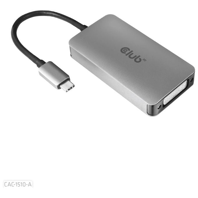 Club3d CAC-1510-A Adattatore Attivo da Usb 3.2 Gen1 Type-C a Dual Link DVI-D HDCP Off Versione S-B per Display Apple Cinema