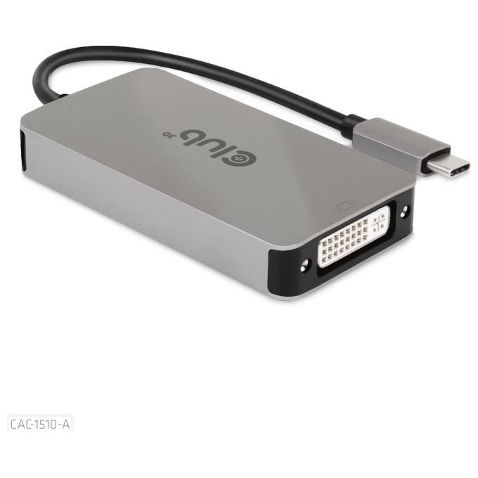 Club3d CAC-1510-A Adattatore Attivo da Usb 3.2 Gen1 Type-C a Dual Link DVI-D HDCP Off Versione S-B per Display Apple Cinema