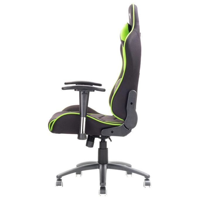 ITEK PLAYCOM FM20 Sedia Gaming ergon. Verde, schienale reclinabile, braccioli e poggiatesta regolabili, sup. lombare, comfort e design, ideale come sedia ufficio, sedia per studio o poltrona per gamer