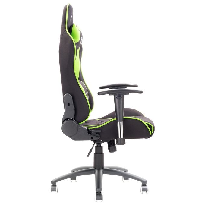 ITEK PLAYCOM FM20 Sedia Gaming ergon. Verde, schienale reclinabile, braccioli e poggiatesta regolabili, sup. lombare, comfort e design, ideale come sedia ufficio, sedia per studio o poltrona per gamer