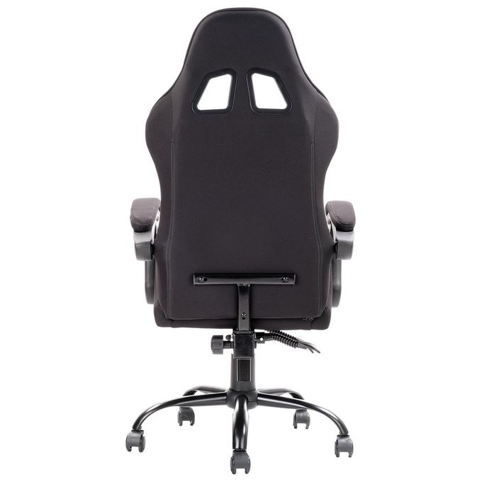 Itek Gaming Chair RHOMBUS FF10 - Tessuto, Doppio Cuscino, Schienale Reclinabile, Nero Nero