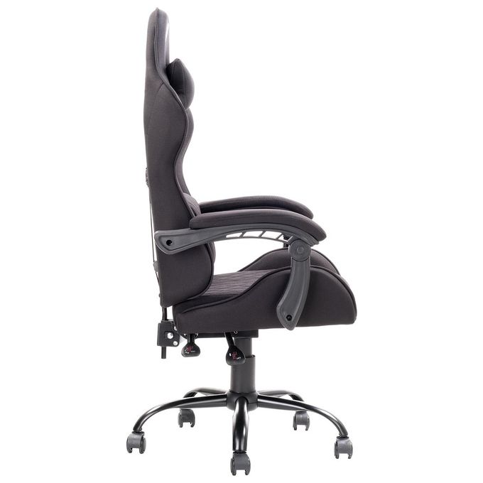 Itek Gaming Chair RHOMBUS FF10 - Tessuto, Doppio Cuscino, Schienale Reclinabile, Nero Nero