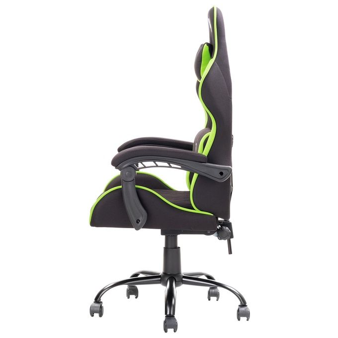 Itek Gaming Chair RHOMBUS FF10 - Tessuto, Doppio Cuscino, Schienale Reclinabile, Nero Verde