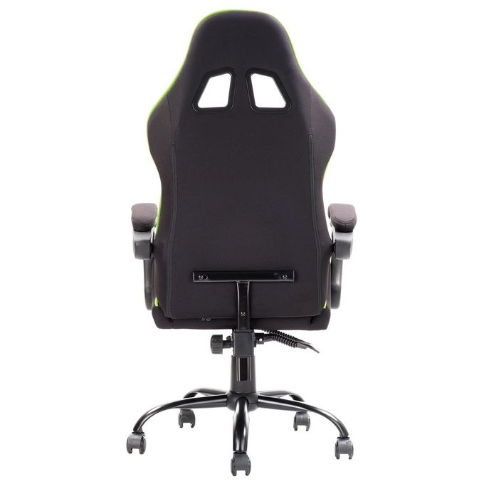 Itek Gaming Chair RHOMBUS FF10 - Tessuto, Doppio Cuscino, Schienale Reclinabile, Nero Verde
