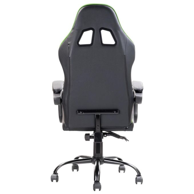 Itek Gaming Chair RHOMBUS PF10 - PVC, Doppio Cuscino, Schienale Reclinabile, Nero Verde