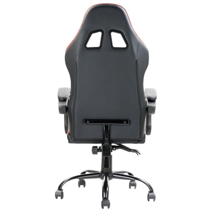 Itek Gaming Chair RHOMBUS PF10 - PVC, Doppio Cuscino, Schienale Reclinabile, Nero Rosso