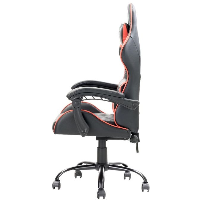 Itek Gaming Chair RHOMBUS PF10 - PVC, Doppio Cuscino, Schienale Reclinabile, Nero Rosso