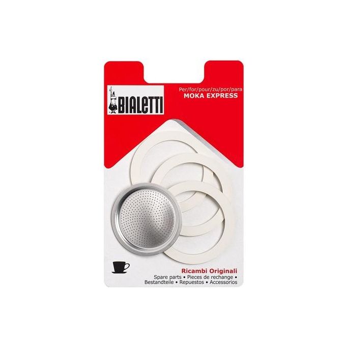 Bialetti Guarnizioni Pezzi 3 + Filtro caffettiera alluminio Tz 1