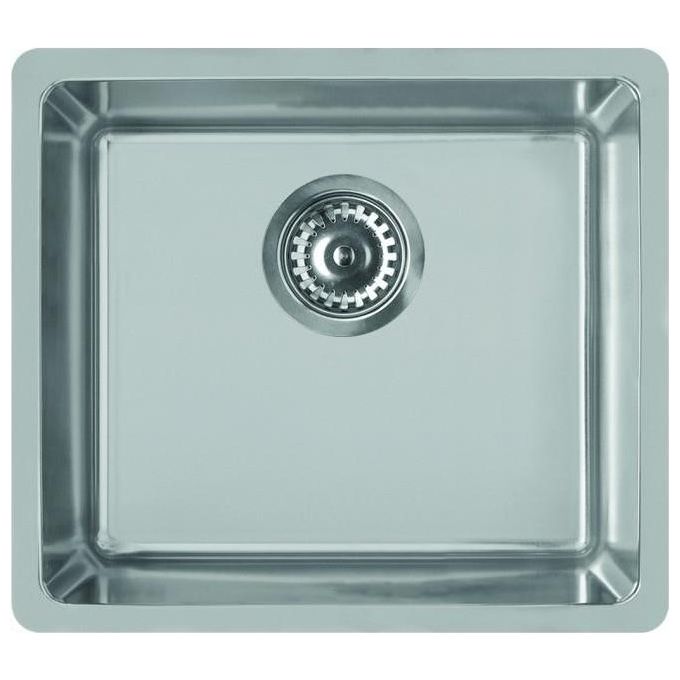 Elleci Space 500 R15 LIC500SACPUN15 – Lavello sottopiano 1 vasca, Acciaio inox satinato, 54x44 cm, sottopiano, Inox satinato