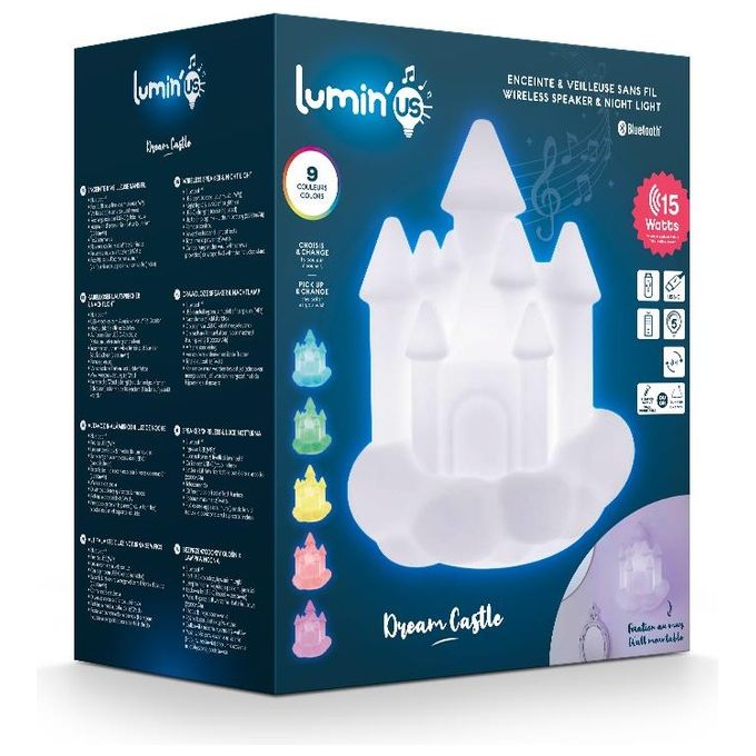Bigben Altoparlante da Parete Bluetooth con Luce Castello