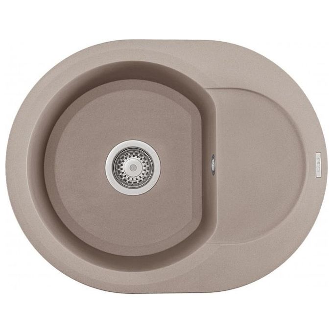 Elleci LGYR6043 Easy Round 600 Lavello Granitek gocciolatoio reversibile 1 Vasca 60 cm Tortora
