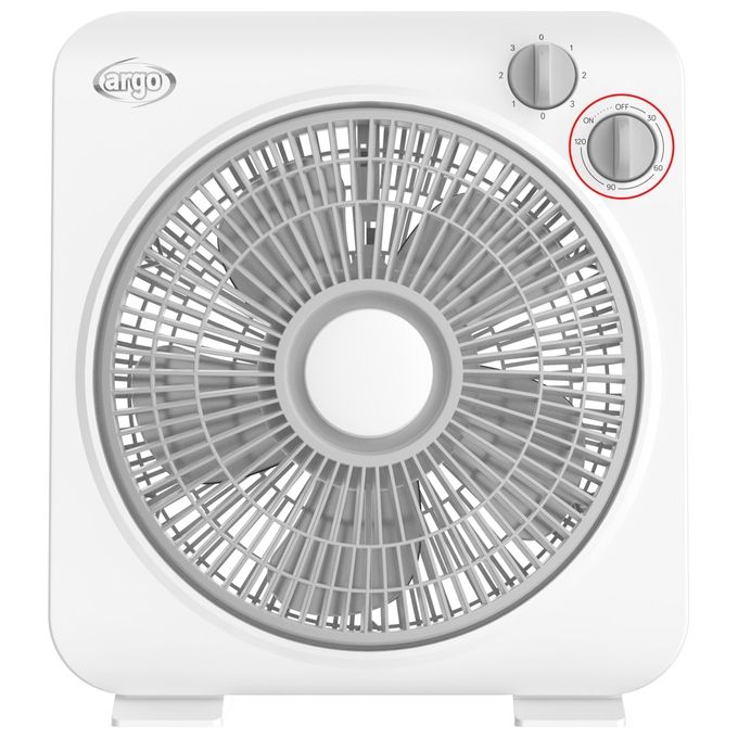 Argo Boxy Ventilatore Box con 5 Pale di 25 cm e 3 Velocita' per una Climatizzazione Efficiente negli Ambienti Domestici