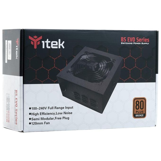 ITek BS650 Alimentatore per Computer 650W 24-Pin Atx Atx Nero