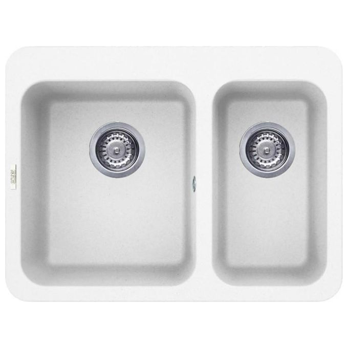 Elleci LGF33068BTP Fox 330 Lavello Granitek 2 Vasche 70 cm Bianco