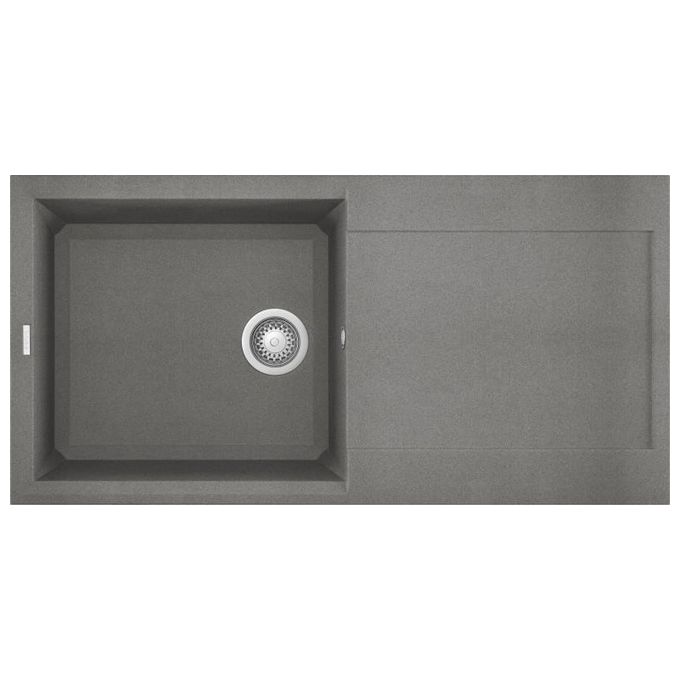 Elleci LGY48048 Easy 480 Lavello Granitek Gocciolatoio reversibile 1 Vasca 100 cm Grigio cemento