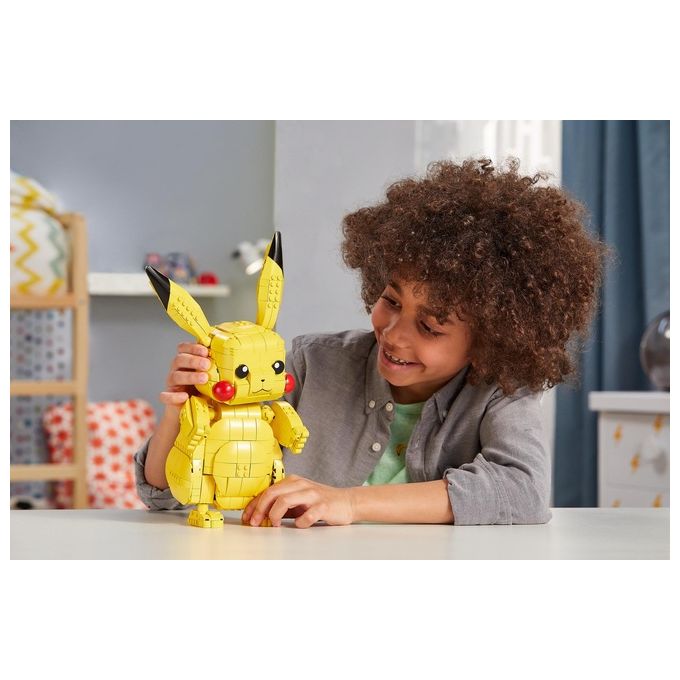 MEGA FVK81 Mega Construx Jumbo Giocattolo di Costruzione Pikachu Oltre 600 Pezzi 30,5 cm colore Giallo