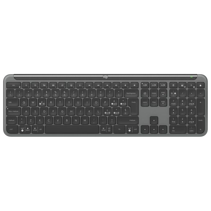 Logitech MK950 Signature For Business Tastiera Mouse Incluso Ufficio Rf Senza Fili  Bluetooth Qwerty Italiano Grafite