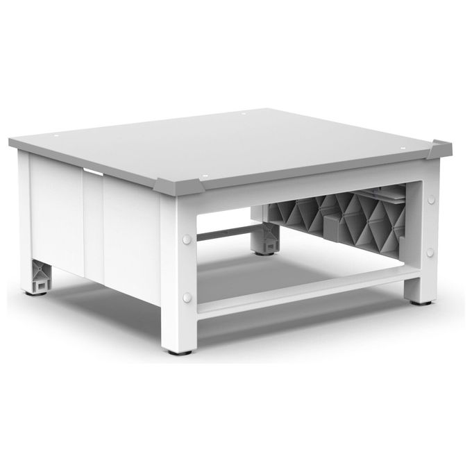 Meliconi BASE SPACE BRIDGE - Base rialzo per lavatrice-asciugatrice, altezza 31 cm, supporta fino a 250 kg, piedini regolabili, tecnopolimero anti-corrosione, Bianco