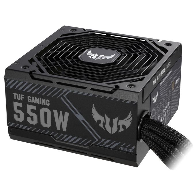 ASUS TUF Gaming 550W Alimentatore Bronze con certificazione Military Grade, PCB rinforzato, ventola Axial Tech, Tecnologia 0dB, cavi sleevati, 6 anni di garanzia
