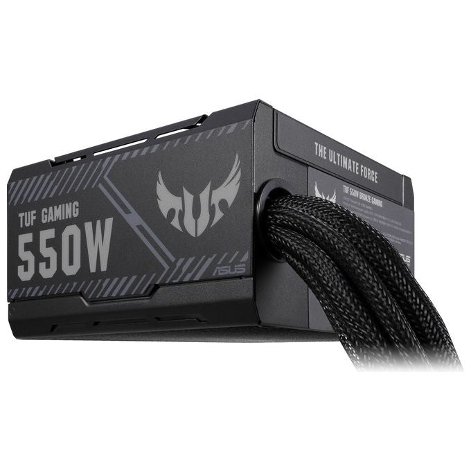 ASUS TUF Gaming 550W Alimentatore Bronze con certificazione Military Grade, PCB rinforzato, ventola Axial Tech, Tecnologia 0dB, cavi sleevati, 6 anni di garanzia