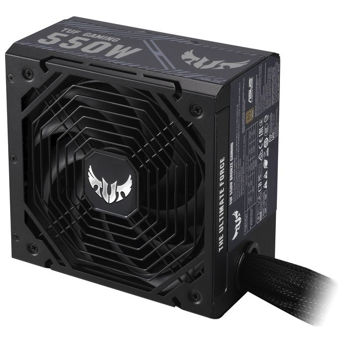 ASUS TUF Gaming 550W Alimentatore Bronze con certificazione Military Grade, PCB rinforzato, ventola Axial Tech, Tecnologia 0dB, cavi sleevati, 6 anni di garanzia