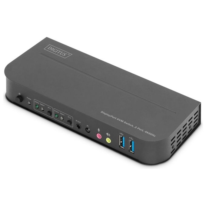 Digitus DS12850 Switch Kvm 2 Porte 4k60hz 2xDp In 1xDp-Hdmi Out