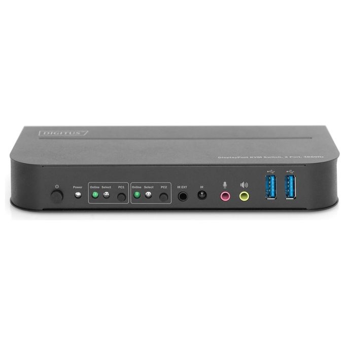 Digitus DS12850 Switch Kvm 2 Porte 4k60hz 2xDp In 1xDp-Hdmi Out