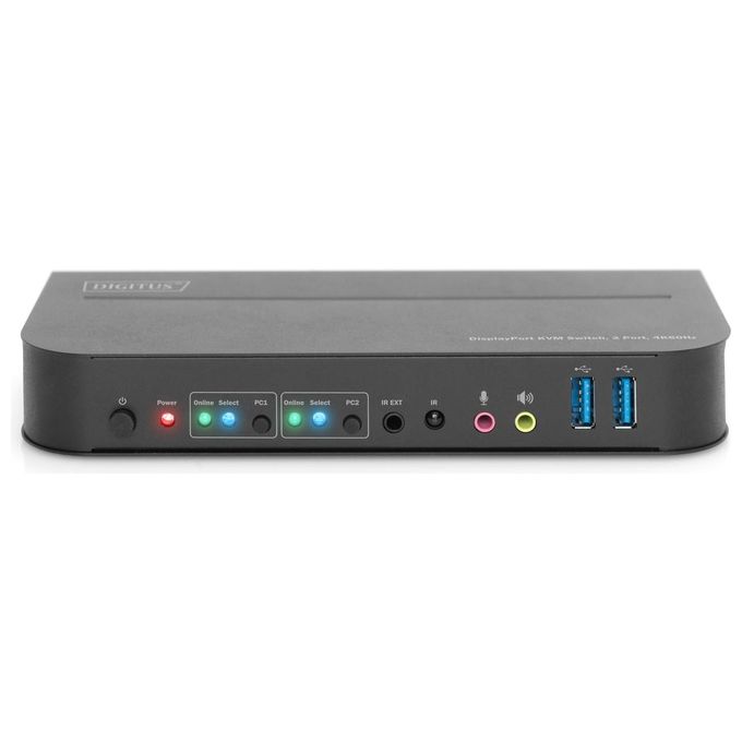 Digitus DS12850 Switch Kvm 2 Porte 4k60hz 2xDp In 1xDp-Hdmi Out