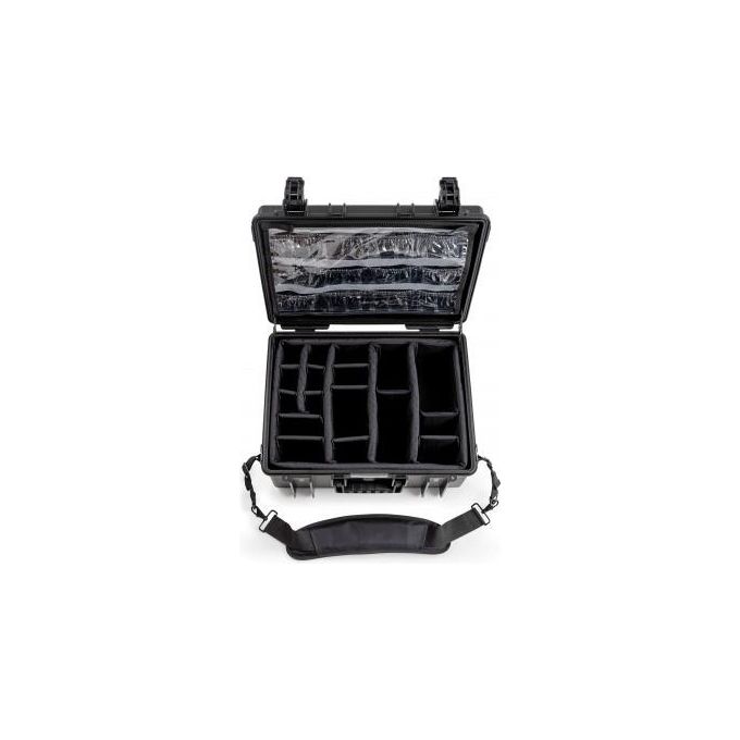 BandW 6000-B-MED Valigetta Custodia Rigida Kit di Emergenza Medica Impermeabile IP67 Polipropilene Temperatura -30 a 80 °C colore Nero