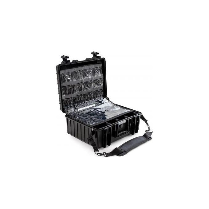 BandW 6000-B-MED Valigetta Custodia Rigida Kit di Emergenza Medica Impermeabile IP67 Polipropilene Temperatura -30 a 80 °C colore Nero