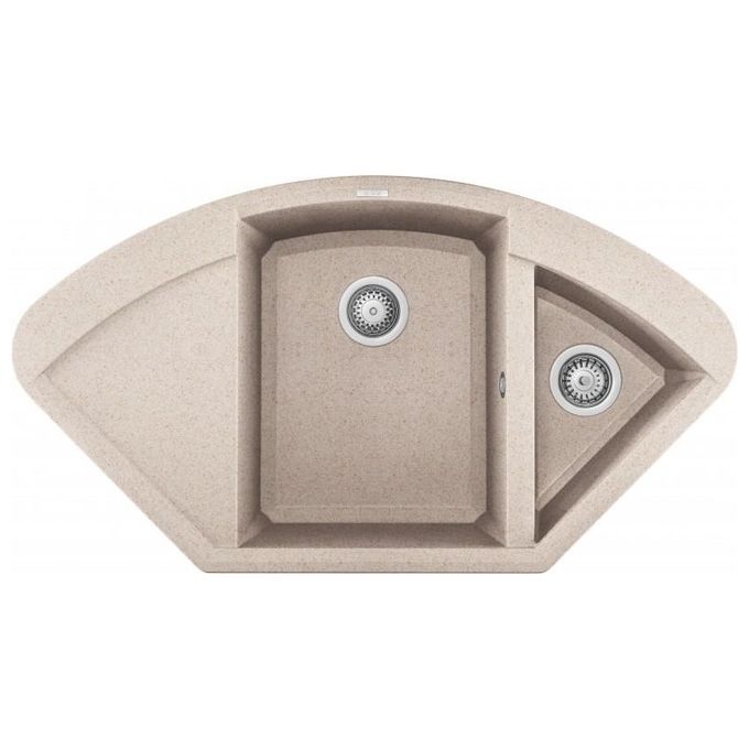 Elleci LGYCOR51 Easy Corner Lavello Granitek ad angolo gocciolatoio sinistro 1 Vasca e mezza 106 cm Avena