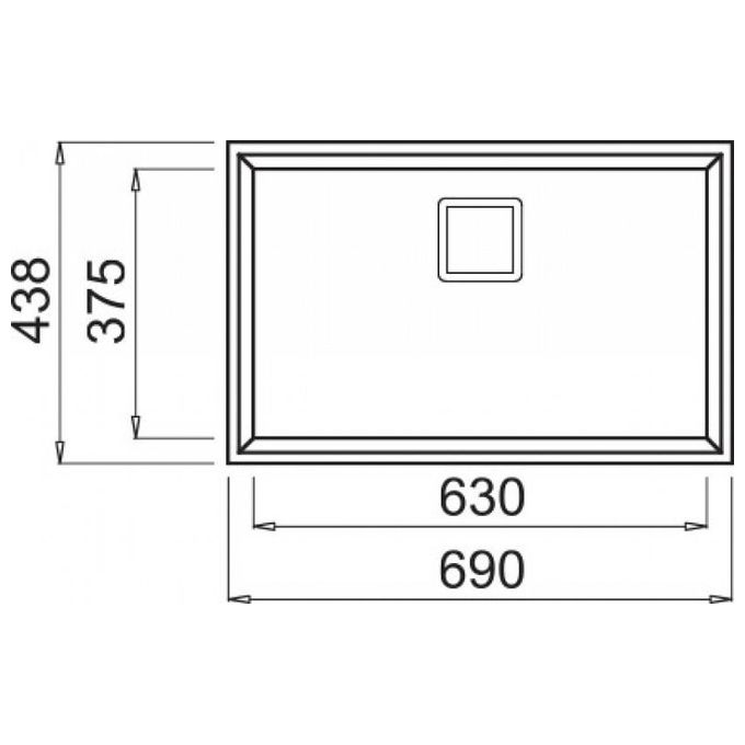 Elleci LKK12099 Karisma 120 Lavello Keratek 1 Vasca 70 cm Grigio scuro