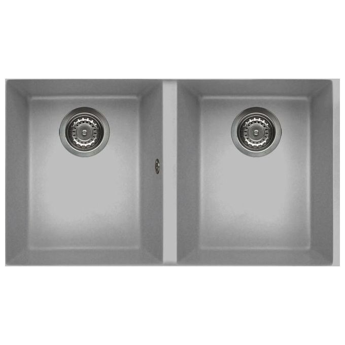 Elleci LMQ35079BSO Quadra 350 Lavello Metaltek 2 Vasche 79 cm Alluminio