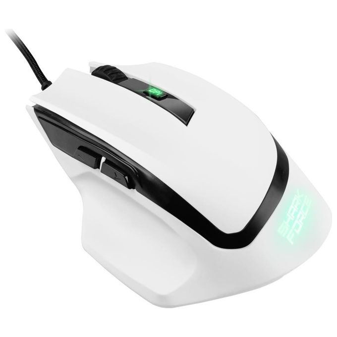 Sharkoon Shark Force II Mouse Gaming 4200 DPI Usb 1.8mt Bianco