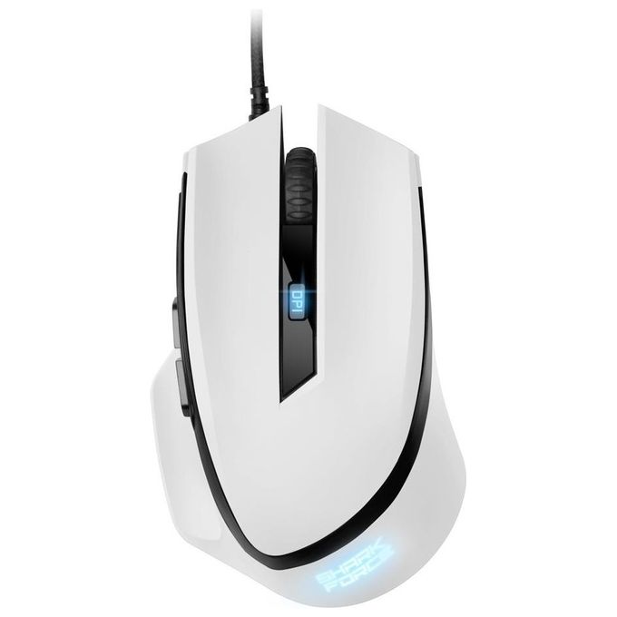 Sharkoon Shark Force II Mouse Gaming 4200 DPI Usb 1.8mt Bianco