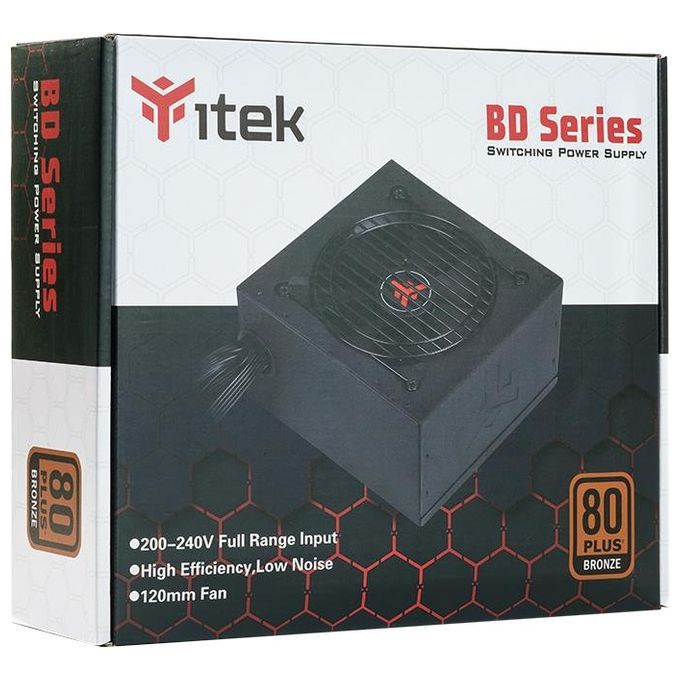 ITek BD500 Alimentatore 500W 80Plus EU Bronze PFC Attivo Ventola HDB 12cm DC to DC