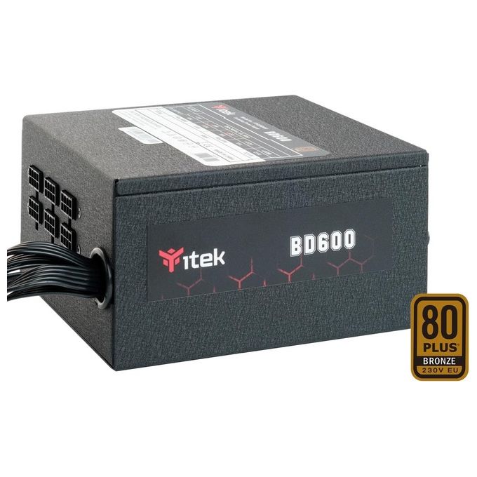 ITek BD600 Alimentatore 600W 80Plus EU Bronze PFC Attivo Ventola HDB 12cm DC to DC Semi Modulare